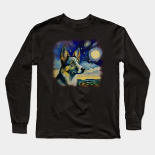 Australian Blue Cattle Dog by VanGogh Long Sleeve T-Shirt